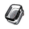 Crong Hybrid Watch Case - Etui ze szkłem Apple Watch 44mm (Carbon) Czarny (CRG-44HS-CRB)