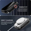 Crong Hybrid Watch Case - Etui ze szkłem Apple Watch 44mm (Carbon) Czarny (CRG-44HS-CRB)