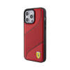 Ferrari Perforated Waves Metal Logo - Etui iPhone 15 Pro Max (czerwony) (FEHCP15XPWAR)