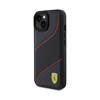 Ferrari Perforated Waves Metal Logo - Etui iPhone 15 (czarny) (FEHCP15SPWAK)