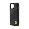 Ferrari Perforated Waves Metal Logo - Etui iPhone 15 (czarny) (FEHCP15SPWAK)