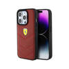 Ferrari Quilted Metal Logo - Etui iPhone 15 Pro (czerwony) (FEHCP15LRDUR)