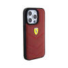 Ferrari Quilted Metal Logo - Etui iPhone 15 Pro (czerwony) (FEHCP15LRDUR)