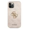 Guess 4G Big Metal Logo - Etui iPhone 12 / iPhone 12 Pro (różowy) (GUHCP12M4GMGPI)