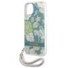 Guess Flower Cord - Etui ze smyczką iPhone 13 (Green) (GUHCP13MHFLSN)