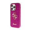 Guess Glitter Script Big 4G - Etui iPhone 15 Pro Max (fioletowy) (GUHCP15XHG4SGU)