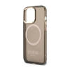 Guess Gold Outline Translucent MagSafe - Etui iPhone 13 Pro Max (czarny) (GUHMP13XHTCMK)