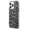 Guess Leopard Electro Stripe - Etui iPhone 13 Pro (Grey) (GUHCP13LHSLEOK)