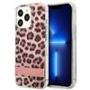 Guess Leopard Electro Stripe - Etui iPhone 13 Pro (Pink) (GUHCP13LHSLEOP)