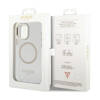 Guess Metal Outline MagSafe - Etui iPhone 12 / iPhone 12 Pro (przezroczysty / złoty) (GUHMP12MHTRMD)