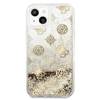 Guess Peony Liquid Glitter - Etui iPhone 13 mini (złoty) (GUHCP13SLGPEGO)