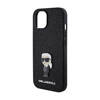 Karl Lagerfeld Fixed Glitter Ikonik Logo Metal Pin - Etui iPhone 15 / 14 / 13 (czarny) (KLHCP15SGKNPSK)