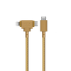 Native Union Belt Cable Duo - kabel USB-C - USB-C / lightning, 1,5 m (kraft) (BELT-CCL-KFT-NP)