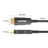 Unitek Kabel optyczny HDMI 2.0 AOC 4K 60Hz 10 m - czarny (C11072BK-10M)